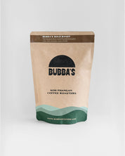 Bubba's coffee bag on a white background