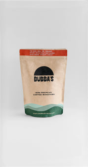Bubba's coffee bag on a white background